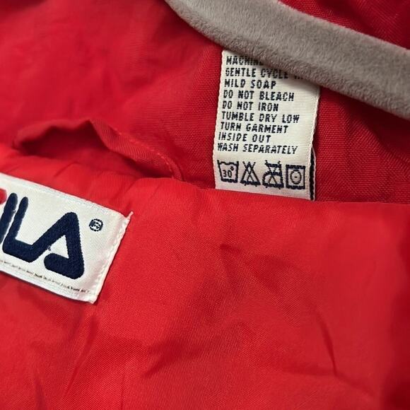 FILA VINTAGE SPELL OUT COLOR BLOCK PUFFER JACKET SIZE XL - Picture 8 of 8